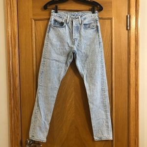 Levi’s 501S Skinny Button Fly Light Wash Jeans Size 25